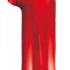 Piros 1-es Red szám fólia lufi 85 cm