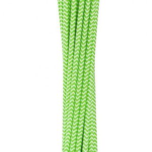 Zöld Lime Green Chevron papír szívószál 12 db-os