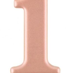 Rose Gold 1-es Metallic számgyertya, tortagyertya