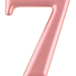 Rose Gold 7-es Metallic számgyertya, tortagyertya