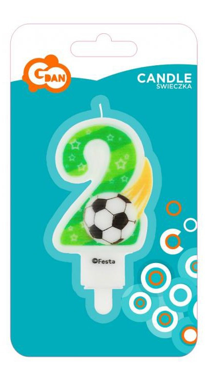 Focis 2-es Ball számgyertya, tortagyertya - Image 2