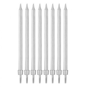 Ezüst Silver tortagyertya, gyertya szett 8 db-os