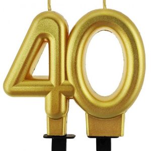 Arany 40-es Gold tortagyertya, számgyertya