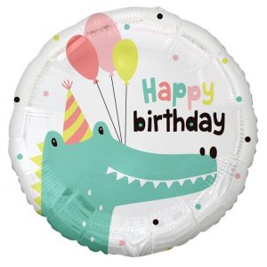 Krokodil Happy Birthday Crocodile fólia lufi 36 cm