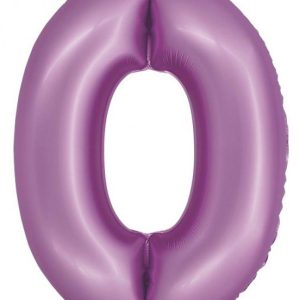 Levendula 0-ás Lavender Mat szám fólia lufi 76 cm