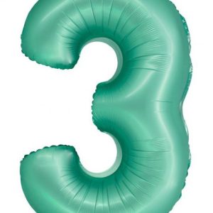Menta 3-as Mint Mat szám fólia lufi 76 cm