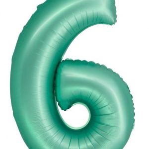 Menta 6-os Mint Mat szám fólia lufi 76 cm