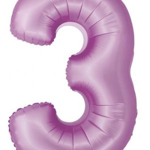 Levendula 3-as Lavender Mat szám fólia lufi 76 cm