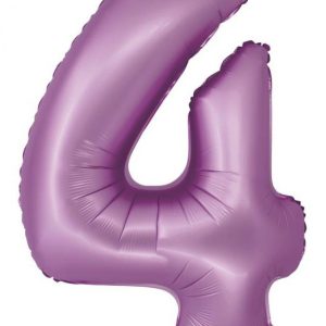 Levendula 4-es Lavender Mat szám fólia lufi 76 cm