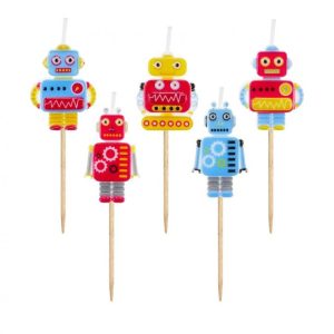 Robot Future tortagyertya, gyertya szett 5 db-os