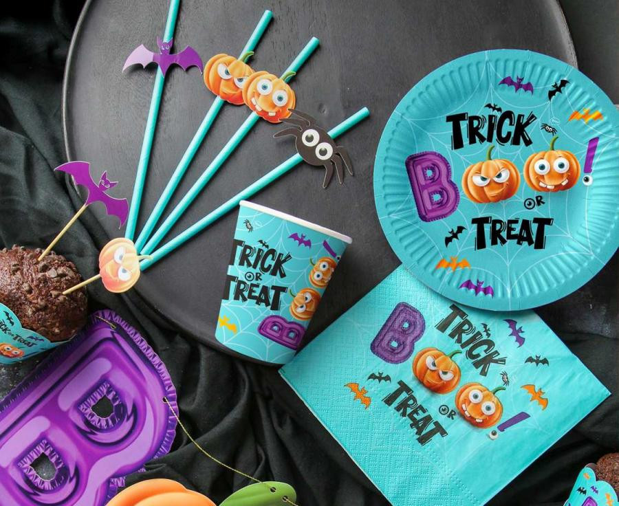 Halloween Boo papírtányér 6 db-os 18 cm - Image 2