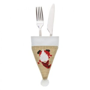 Karácsonyi Gnome evőeszköz kabát 11 cm