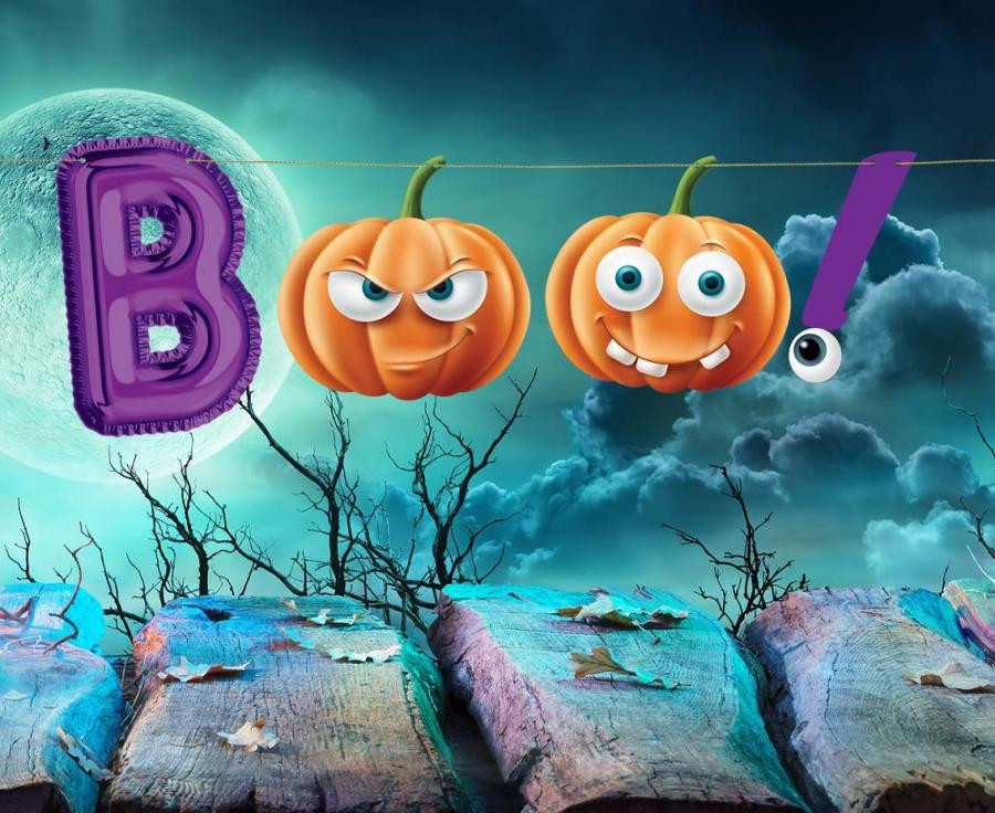 Halloween Boo papír felirat 150 cm - Image 2