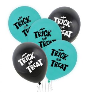 Halloween Boo Trick léggömb, lufi 5 db-os 12 inch (30 cm)