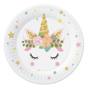 Unikornis Star papírtányér 6 db-os 18 cm
