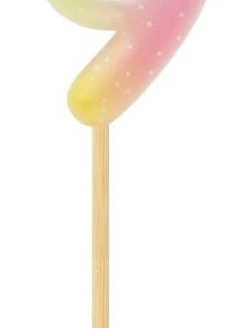 Színes mini 9-es Pastel Ombre számgyertya, tortagyertya