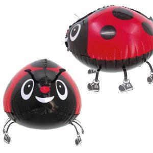 Katicabogár Red sétáló fólia lufi 37 cm