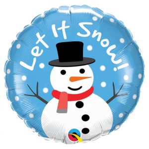Hóember Let It Snow fólia lufi 46 cm