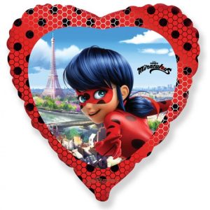Katicabogár és Fekete macska kalandjai Heart fólia lufi 46 cm (WP)