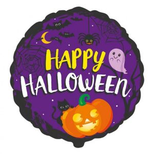 Happy Halloween Purple fólia lufi 48 cm (WP)