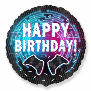 Happy Birthday Controller fólia lufi 46 cm (WP)
