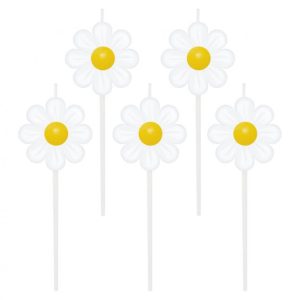 Virág Daisy tortagyertya, gyertya szett 5 db-os
