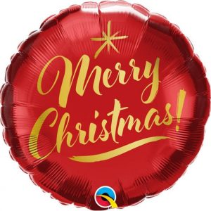Karácsonyi Merry Christmas Red fólia lufi 46 cm
