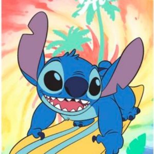 Disney Lilo és Stitch, A csillagkutya Ocean Ride fürdőlepedő, strand törölköző 70x140 cm (Fa