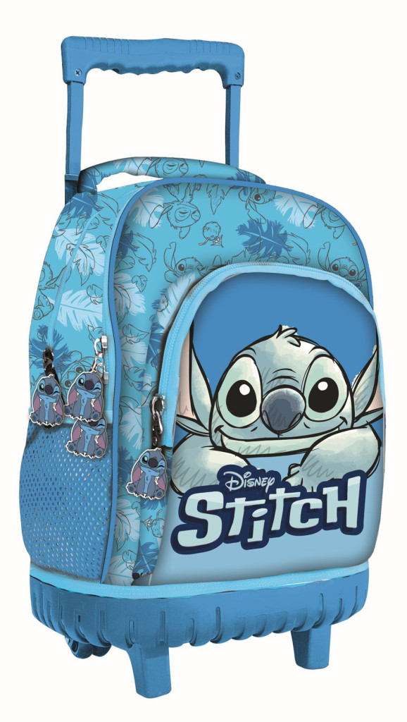 Disney Lilo és Stitch, A csillagkutya Smile prémium gurulós iskolatáska, táska 44 cm