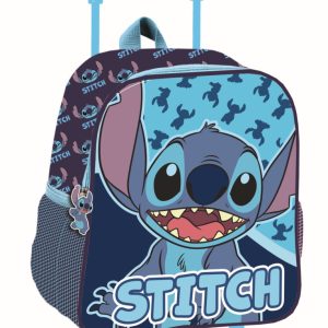 Disney Lilo és Stitch, A csillagkutya Abstract gurulós ovis 3D hátizsák, táska 32 cm