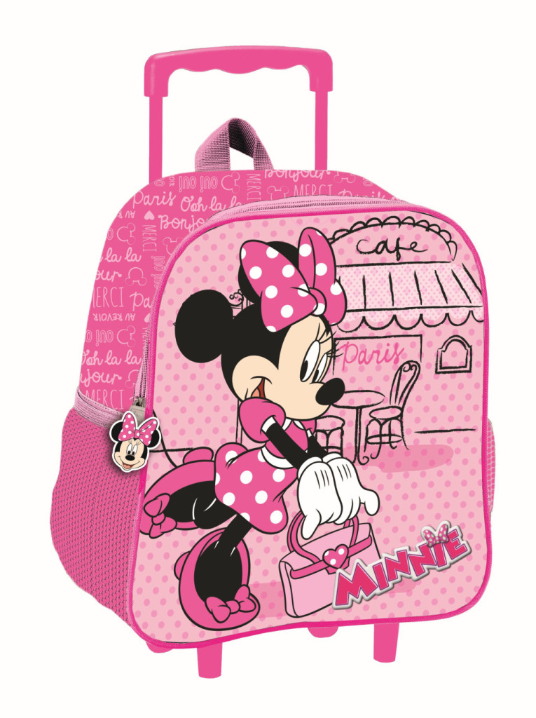 Disney Minnie Paris gurulós ovis 3D hátizsák, táska 32 cm