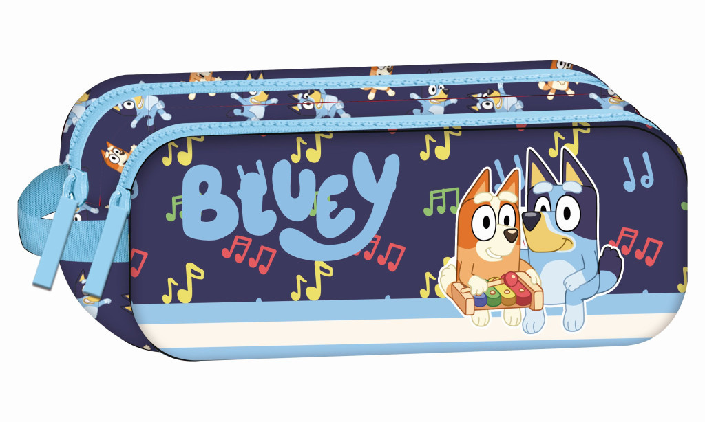 Bluey Dreams 2 rekeszes tolltartó 23 cm