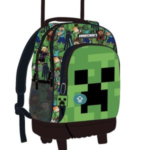Minecraft Face prémium gurulós iskolatáska, táska 44 cm