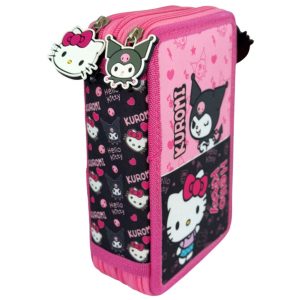 Hello Kitty & Kuromi tolltartó töltött 3 emeletes