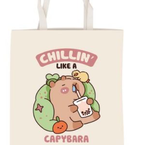 Kapibara Chillin' vászontáska, bevásárlótáska 44 cm