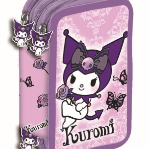 Hello Kitty Kuromi Purple tolltartó töltött 3 emeletes