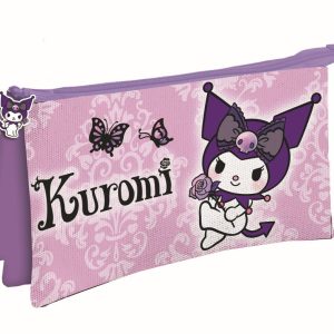 Hello Kitty Kuromi Purple 3 rekeszes tolltartó 22 cm