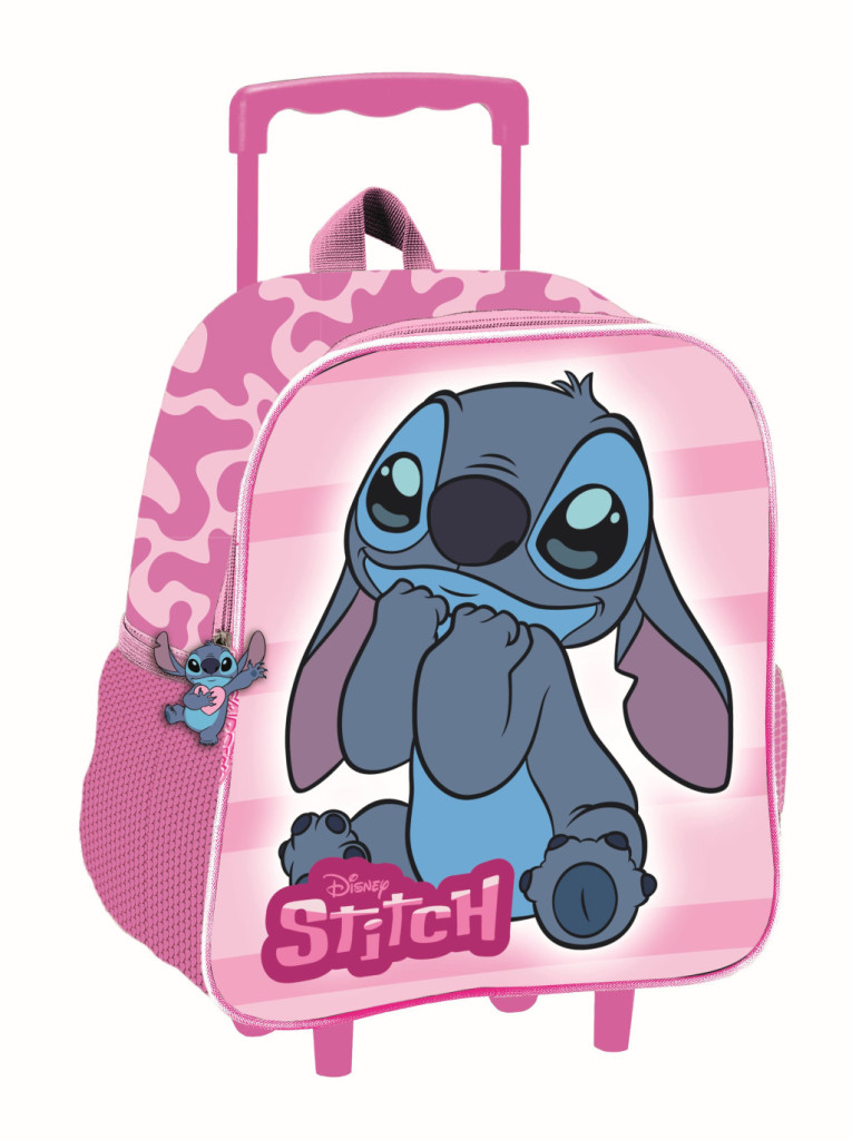 Disney Lilo és Stitch, A csillagkutya Lovely gurulós ovis 3D hátizsák, táska 32 cm