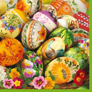 Húsvét Painted Eggs szalvéta 20 db-os 33x33 cm