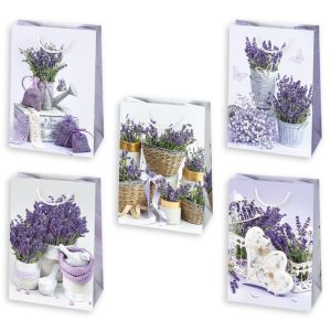 Levendula Purple papír ajándéktasak, ajándékzacskó 29x40x12 cm
