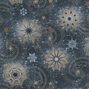 Karácsonyi Stars And Twirls Navy szalvéta 20 db-os 33x33 cm