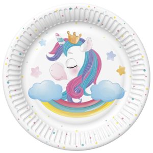 Unikornis Magical Star papírtányér 8 db-os 18 cm