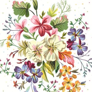 Virág Delicate Flowers papír asztalterítő 120x180 cm
