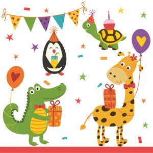 Állatos Cute Party szalvéta 20 db-os 33x33 cm