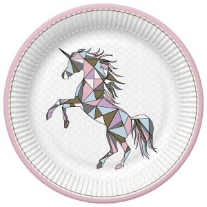Unikornis Graphic Wild papírtányér 8 db-os 22,7 cm