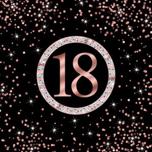 Happy Birthday 18 Rose Gold szalvéta 20 db-os 33x33 cm