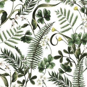 Virág Ferns & Green Leaves szalvéta 20 db-os 33x33 cm