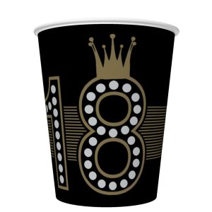 Happy Birthday 18 Hollywood Style papír pohár 8 db-os 250 ml