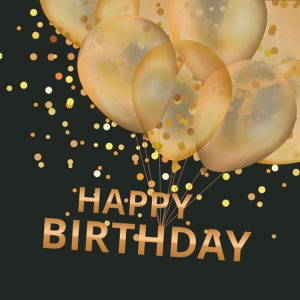 Happy Birthday Black szalvéta 20 db-os 25x25 cm