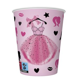 Lányos Party Dress papír pohár 8 db-os 250 ml